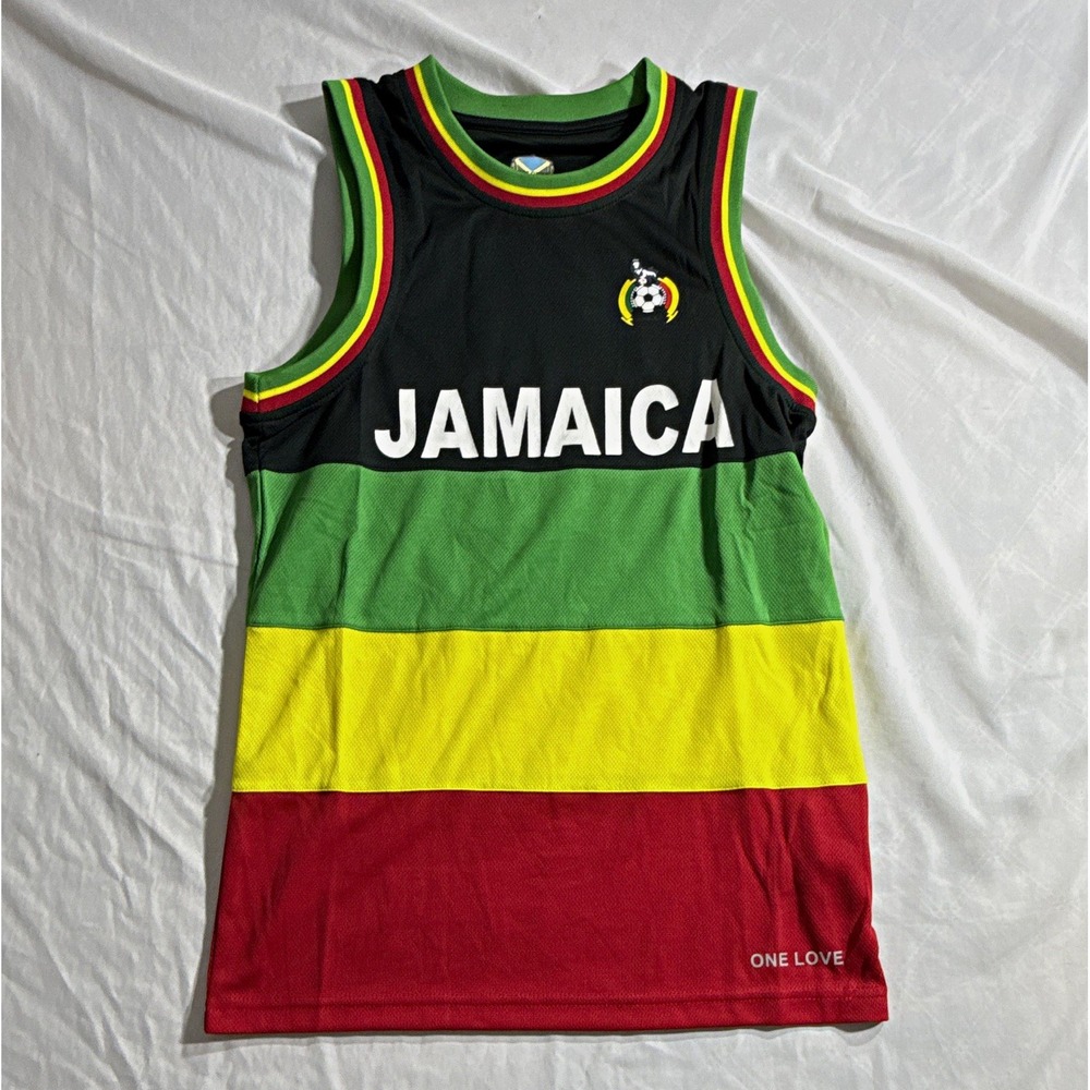 Jamaica One Love #62 Soccer Jersey Boys 12-14 Black/Green/Yellow/Red